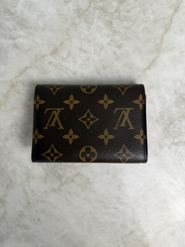 Louis Vuitton Monogram Flower Lock Compact Wallet Coquelicot