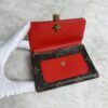 Louis Vuitton Monogram Flower Lock Compact Wallet Coquelicot
