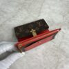 Louis Vuitton Monogram Flower Lock Compact Wallet Coquelicot