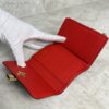 Louis Vuitton Monogram Flower Lock Compact Wallet Coquelicot