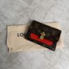 Louis Vuitton Monogram Flower Lock Compact Wallet Coquelicot