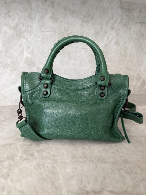 Balenciaga Agneau Classic Hardware Mini City Vert Perroquet