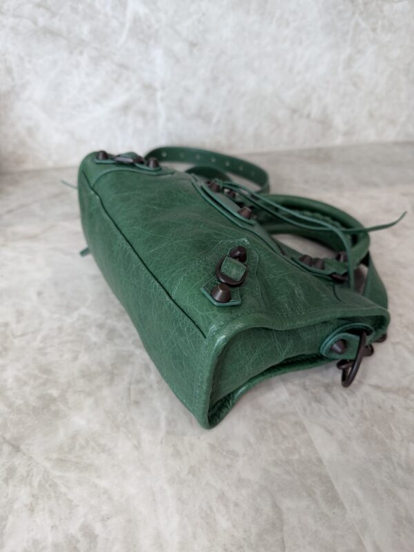 Balenciaga Agneau Classic Hardware Mini City Vert Perroquet