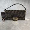 Fendi Tobacco Brown FF Jacquard Fabric Bag