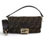 Fendi Tobacco Brown FF Jacquard Fabric Bag