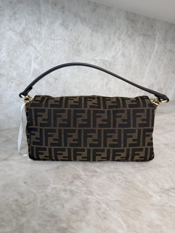 Fendi Tobacco Brown FF Jacquard Fabric Bag