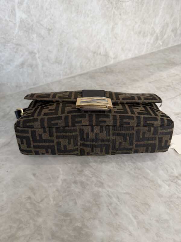 Fendi Tobacco Brown FF Jacquard Fabric Bag