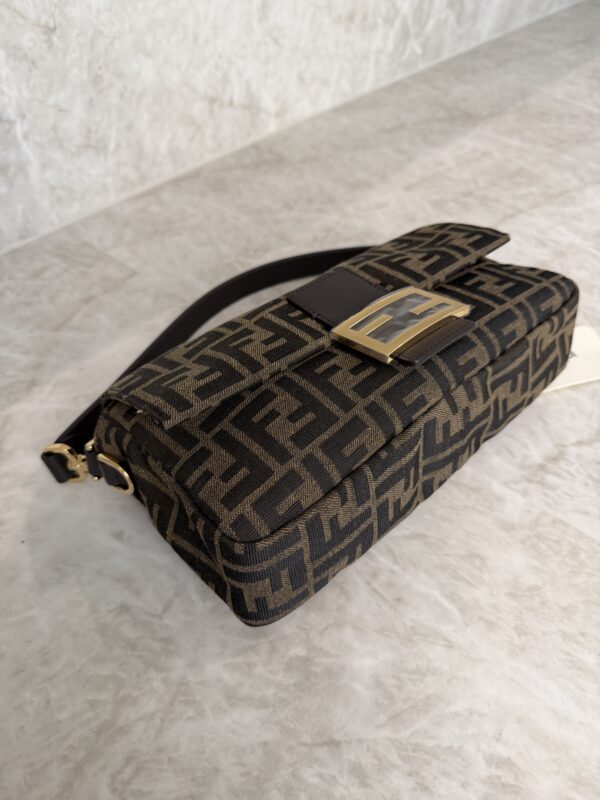 Fendi Tobacco Brown FF Jacquard Fabric Bag