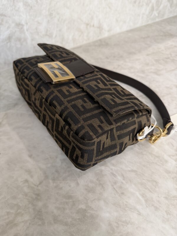 Fendi Tobacco Brown FF Jacquard Fabric Bag