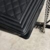 Chanel Boy Flap Bag Quilted Caviar Old Medium Palladium Hardware