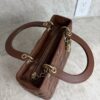 Christian Dior Lambskin Cannage Medium Lady Dior Dark Caramel