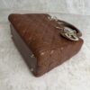 Christian Dior Lambskin Cannage Medium Lady Dior Dark Caramel