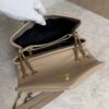 Saint Laurent (YSL) Loulou Small In Quilted Leather Beige and Gold Hardware