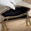 Saint Laurent (YSL) Loulou Small In Quilted Leather Beige and Gold Hardware