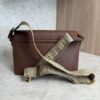 Burberry Note Crossbody Bag Leather with Vintage Check Canvas Medium