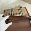 Burberry Note Crossbody Bag Leather with Vintage Check Canvas Medium