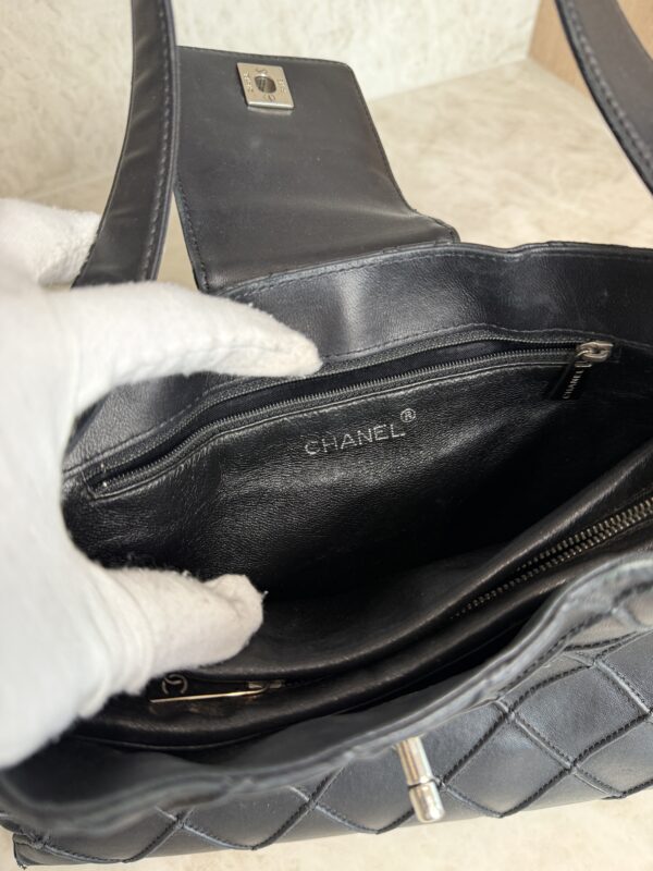 Chanel Vintage CC Lock Flap Shoulder Bag Quilted Small