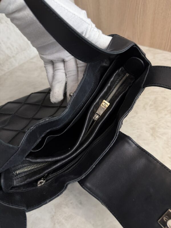 Chanel Vintage CC Lock Flap Shoulder Bag Quilted Small