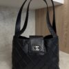 Chanel Vintage CC Lock Flap Shoulder Bag Quilted Small