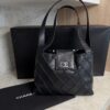 Chanel Vintage CC Lock Flap Shoulder Bag Quilted Small
