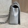 Chanel Silver Chevron Mademoiselle Vintage Flap Bag