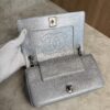 Chanel Silver Chevron Mademoiselle Vintage Flap Bag