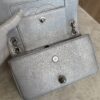 Chanel Silver Chevron Mademoiselle Vintage Flap Bag