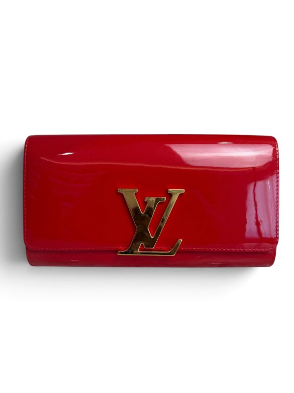 Louis Vuitton Patent Louise Clutch Red