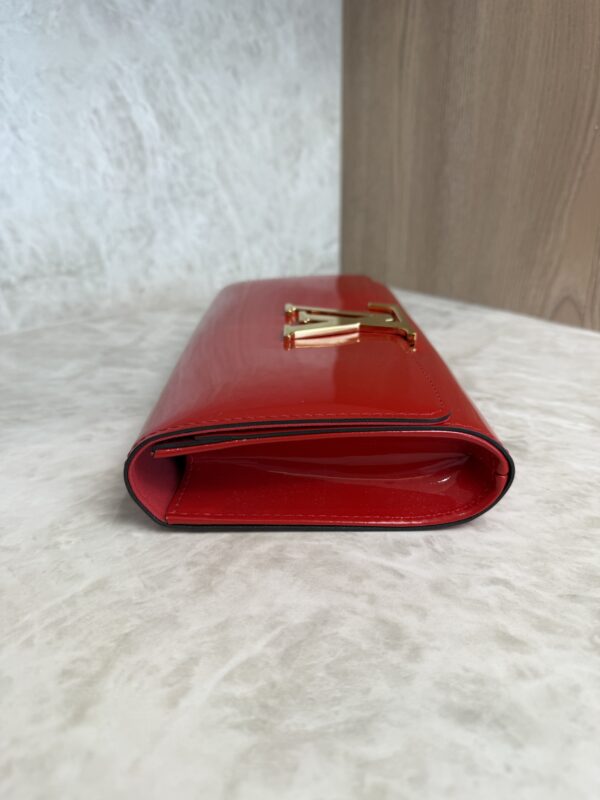 Louis Vuitton Patent Louise Clutch Red
