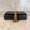 Saint Laurent (YSL) Classic Monogram Tassel Chain Wallet Crocodile Embossed Leather