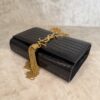 Saint Laurent (YSL) Classic Monogram Tassel Chain Wallet Crocodile Embossed Leather