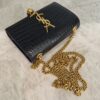 Saint Laurent (YSL) Classic Monogram Tassel Chain Wallet Crocodile Embossed Leather