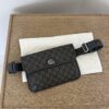 Gucci Ophidia Flap Belt Bag GG Coated Canvas with Leather