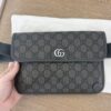 Gucci Ophidia Flap Belt Bag GG Coated Canvas with Leather