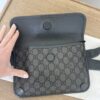 Gucci Ophidia Flap Belt Bag GG Coated Canvas with Leather
