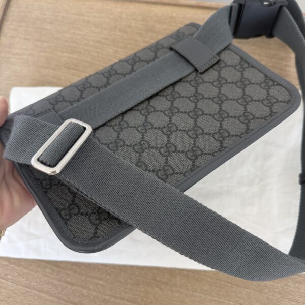 Gucci Ophidia Flap Belt Bag GG Coated Canvas with Leather