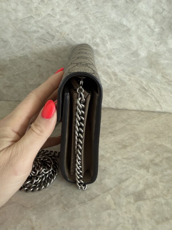Gucci Dionysus Chain Wallet GG Supreme Coated Canvas