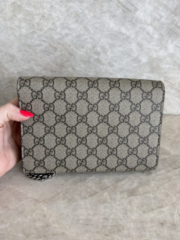 Gucci Dionysus Chain Wallet GG Supreme Coated Canvas