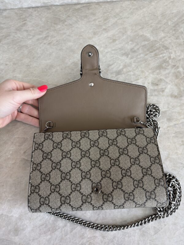 Gucci Dionysus Chain Wallet GG Supreme Coated Canvas
