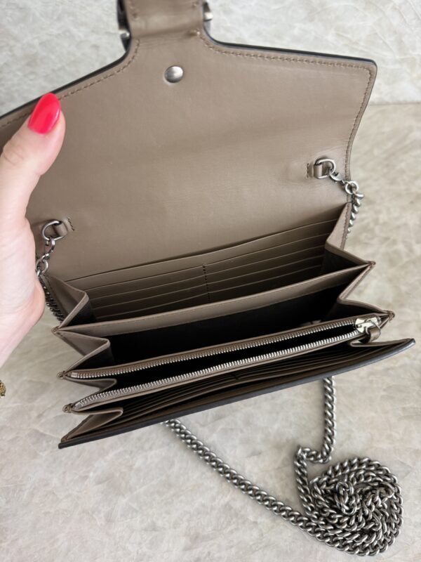 Gucci Dionysus Chain Wallet GG Supreme Coated Canvas