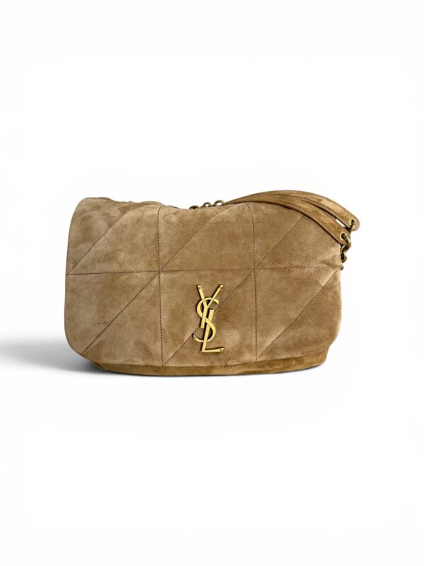 Saint Laurent (YSL) Suede Matelasse Monogram Medium Jamie 4.3 Golden Leaf