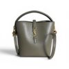 Saint Laurent (YSL) Shiny Calfskin Le 37 Mini Bucket Bag Strong Moss