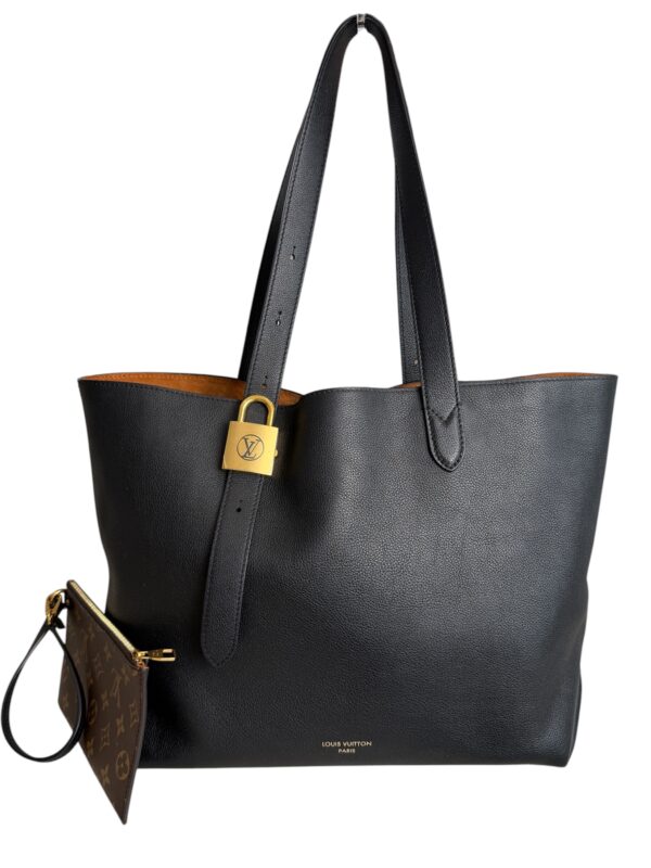 Louis Vuitton Grained Calfskin Low Key Cabas MM Black