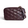 Saint Laurent (YSL) Lambskin Quilted Mini Camera Bag Crema Soft Hot Wine