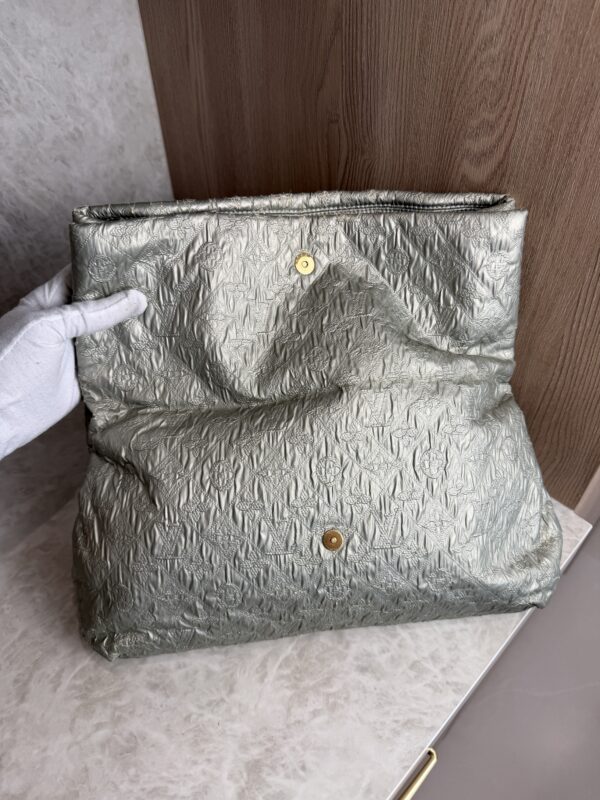 Louis Vuitton Jacquard Quilted Monogram Limelight Clutch GM Silver