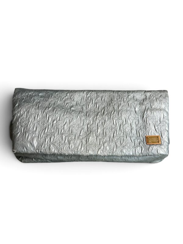 Louis Vuitton Jacquard Quilted Monogram Limelight Clutch GM Silver