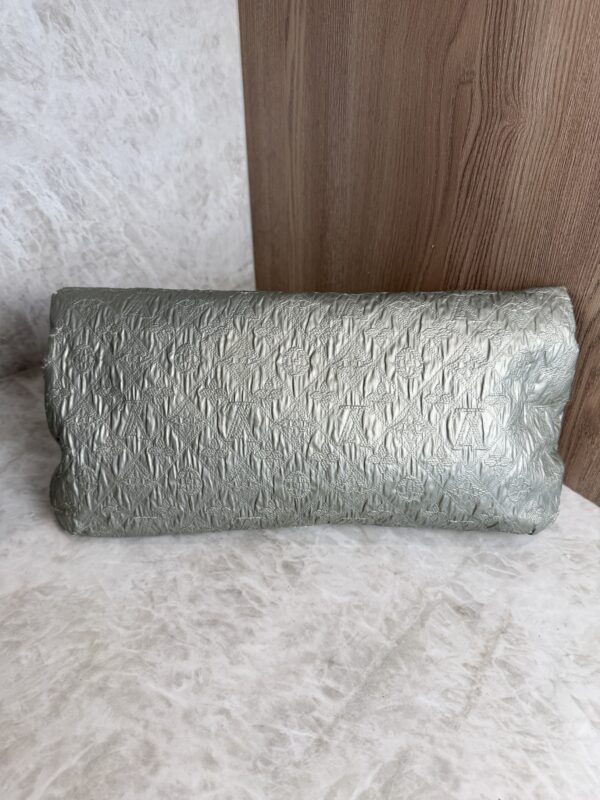 Louis Vuitton Jacquard Quilted Monogram Limelight Clutch GM Silver