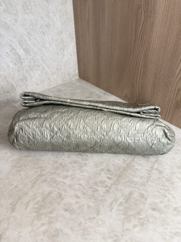 Louis Vuitton Jacquard Quilted Monogram Limelight Clutch GM Silver