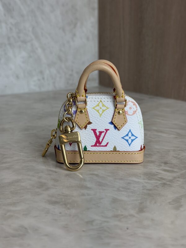 Louis Vuitton LV x TM Monogram Multicolor Micro Alma Bag Charm White