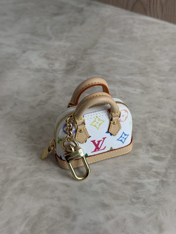 Louis Vuitton LV x TM Monogram Multicolor Micro Alma Bag Charm White